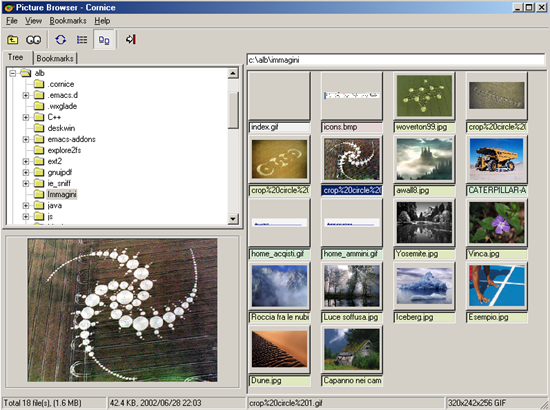 Cornice picture viewer