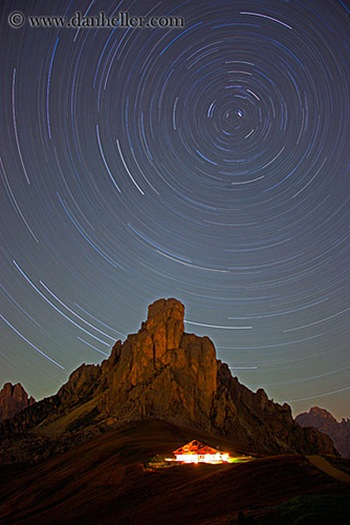 Star Trails over Mountain - by Dan Heller