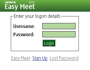 NokiaEasyMeet_Login